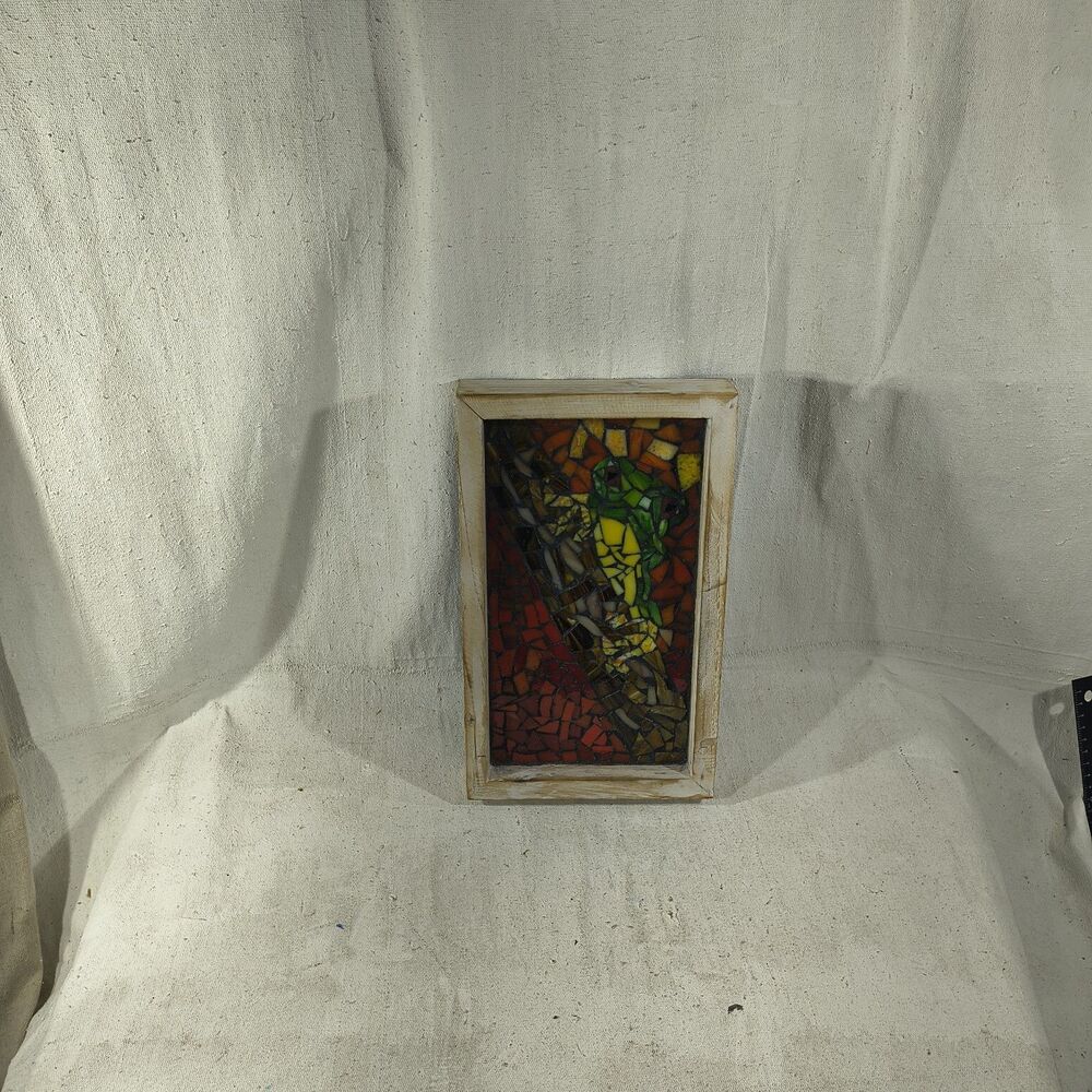 Original Glass Mosaic " Tree Hugger "  7" X 12" By Timothy Designs
